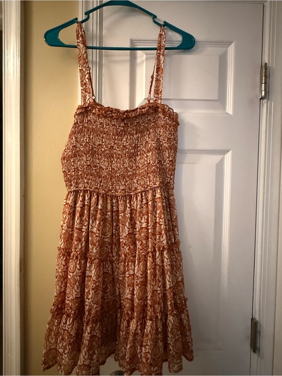 Ash & Violet Dresses & Skirts - Women’s Floral Smocked Mini Dress in Rust
